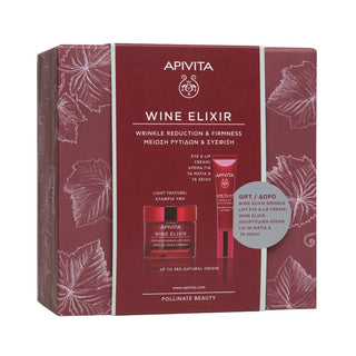 APIVITA Promo Wine Elixir Αντιγηραντική Κρέμα Ελαφριάς Υφής 50ml & Δώρο Αντιρυτιδική Κρέμα Ματιών & Χειλιών 15ml