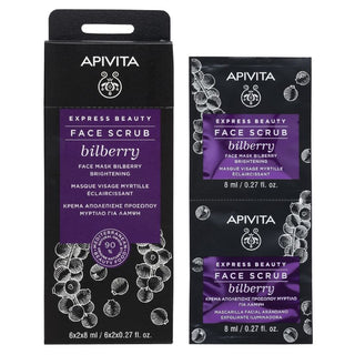 APIVITA Express Beauty Scrub Προσώπου με Μύρτιλλο 2x8ml