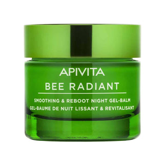 APIVITA Bee Radiant Peony Night Gel Balm Νύχτας για Λείανση & Αναζωογόνηση 50ml