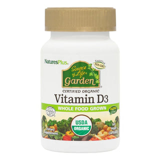 NATURES PLUS Source of Life Vitamin D3 5000IU Συμπλήρωμα Βιταμίνης D3 60 Vegan Κάψουλες