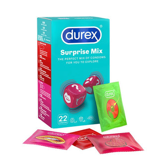 DUREX Suprise Mix Collection Ποικιλία 22 Προφυλακτικών για Πολύχρωμη & Διασκεδαστική Αλλαγή, 22τεμ