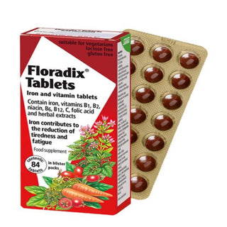 POWER HEALTH Floradix Tablets Τονωτικό Συμπλήρωμα Διατροφής για Γυναίκες με Οργανικό Σίδηρο & Βιταμίνες 84 Ταμπλέτες