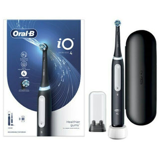 ORAL-B iO Series 4 Magnetic White Ηλεκτρική Οδοντόβουρτσα με Θήκη Ταξιδιού Μαύρη 1τμχ