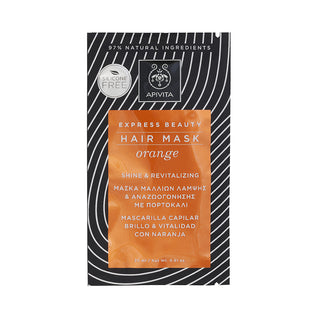 APIVITA Express Beauty Hair Mask Orange Μάσκα Μαλλιών Λάμψης & Αναζωογόνησης με Πορτοκάλι 20ml