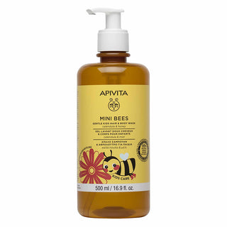 Apivita Mini Bees Gentle Kids Hair & Body Wash Calendula & Honey, Απαλό Σαμπουάν & Αφρόλουτρο για Παιδιά Καλέντουλα & Μέλι 500ml