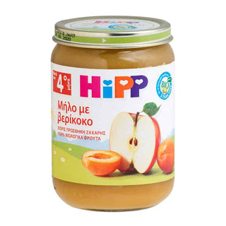 HIPP BIO Βρεφική Φρουτόκρεμα με Μήλο και Βερίκοκο Μετά τον 4ο Μήνα 190gr