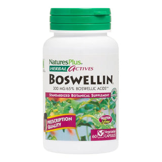 NATURES PLUS Herbal Actives Boswellin 300 mg για Προστασία των Αρθρώσεων 60 Vegeterian Κάψουλες