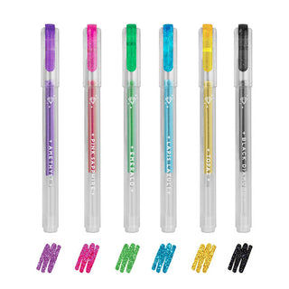 LEGAM Set Of 6 Glitter Mini Gel Pens Στυλό Σετ 6 Τεμαχίων