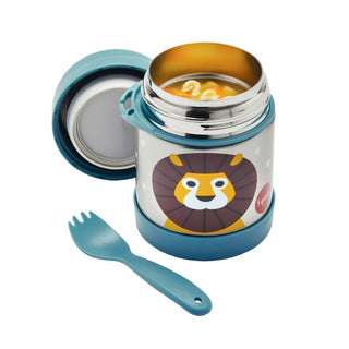 3 SPROUTS Stainless Steel Food Jar Lion Δοχείο Φαγητού με Κουταλοπίρουνο Λιοντάρι