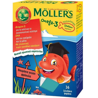 MOLLER'S Ζελεδάκια - Ψαράκια Φράουλα 36τεμ