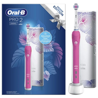 ORAL-B Pro 2 2500 Pink Design Edition Ηλεκτρική Οδοντόβουρτσα & Θήκη Ταξιδίου 1τμχ
