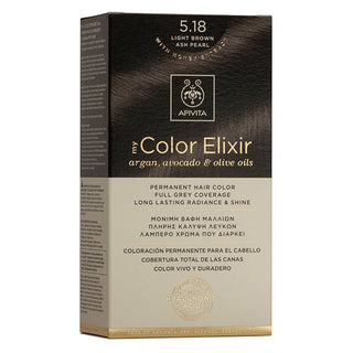 APIVITA My Color Elixir Βαφή Μαλλιών 5.18 Καστανό Ανοιχτό Σαντρέ Περλέ