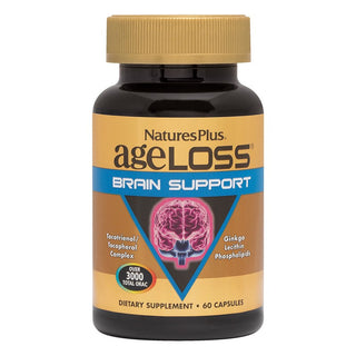 NATURES PLUS AgeLoss Brain Support Συμπλήρωμα Διατροφής για την Εγκεφαλική Λειτουργία 60 Κάψουλες