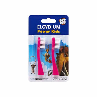 ELGYDIUM Ανταλλακτικά κεφαλής Power Kids Refill I.A pink 2τμχ