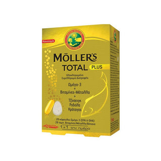 MOLLER'S Total Plus Ω3 28caps + Βιταμίνες & Μέταλλα 28tabs