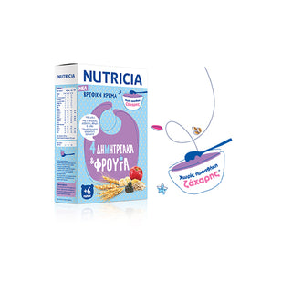 NUTRICIA 4 Πολυδημητριακά & Φρούτα Βρεφική Κρέμα 6m+ 250gr