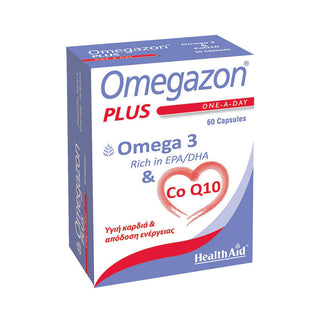 HEALTH AID OMEGAZON PLUS Ω3 λιπαρά οξέα με Συνένζυμο Q10  60caps