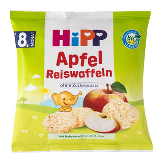 HIPP BIO Παιδικά Ρυζογκοφρετάκια Μήλου Μετά τον 8ο Μήνα 30gr