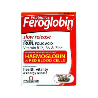VITABIOTICS Feroglobin Slow Release, Συμπλήρωμα Σιδήρου 30caps